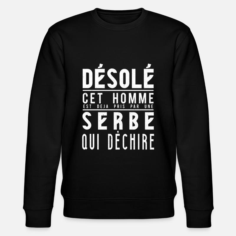 Serbie - Sweat bio CHANGER Stanley/Stella Unisexe - noir