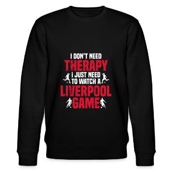 Liverpool - Stanley/Stella Unisex Bio-Sweatshirt CHANGER  - Schwarz - Vorne - Nik (191cm) & Marisol (170cm)
