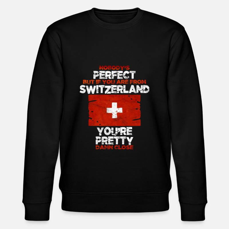Schweiz - Stanley/Stella Unisex Bio-Sweatshirt CHANGER  - Schwarz