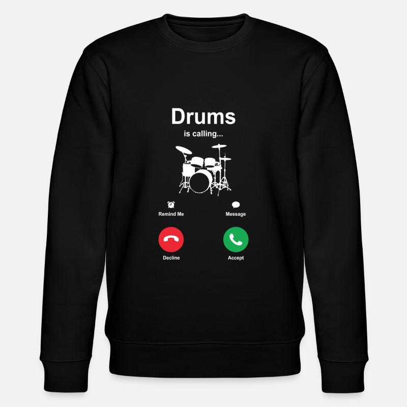 Drums - Stanley/Stella CHANGER Unisex Organic Sweatshirt - black