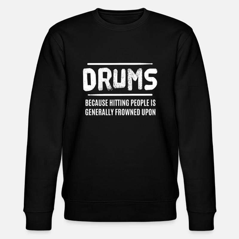 Schlagzeug Schlagzeuger Drummer Geschenk - Stanley/Stella Unisex Bio-Sweatshirt CHANGER - Schwarz