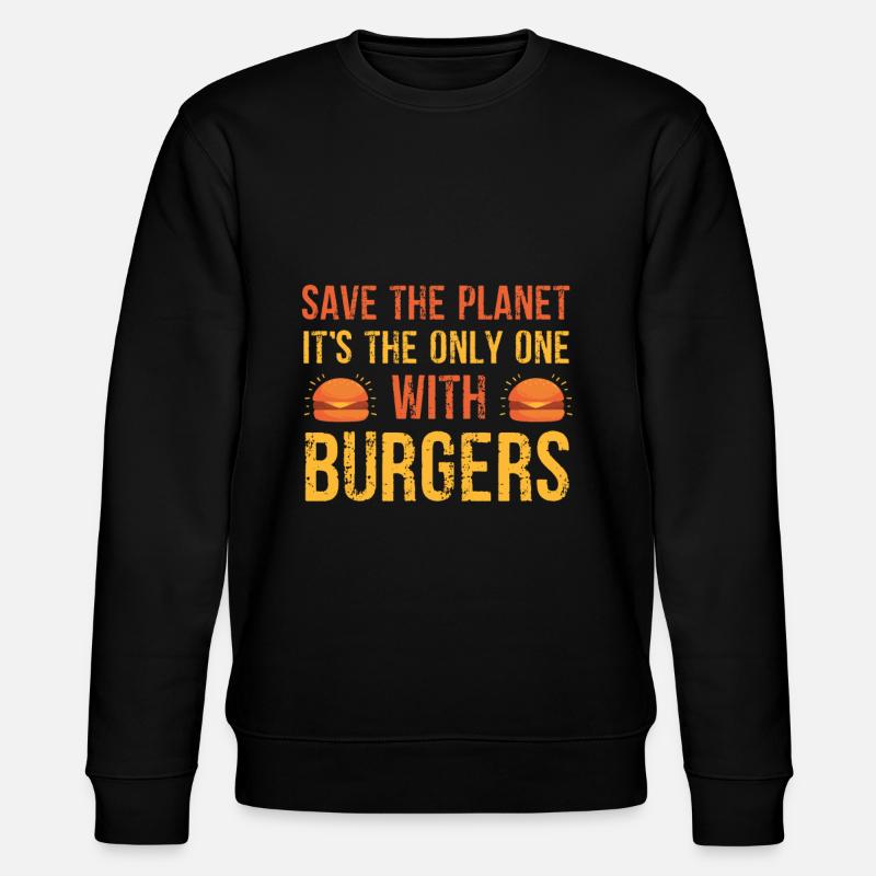 Burger - Stanley/Stella Unisex Bio-Sweatshirt CHANGER  - Schwarz