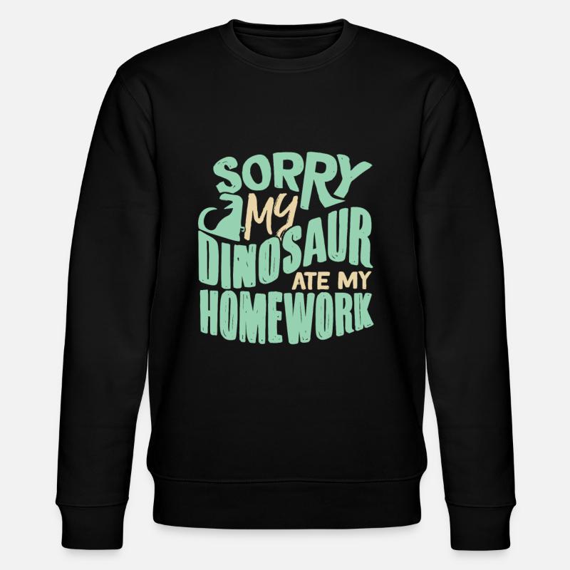 Dinosaurier - Stanley/Stella Unisex Bio-Sweatshirt CHANGER  - Schwarz