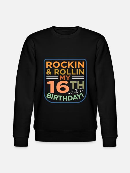 16 th Birthday - Stanley/Stella CHANGER Unisex Organic Sweatshirt - black