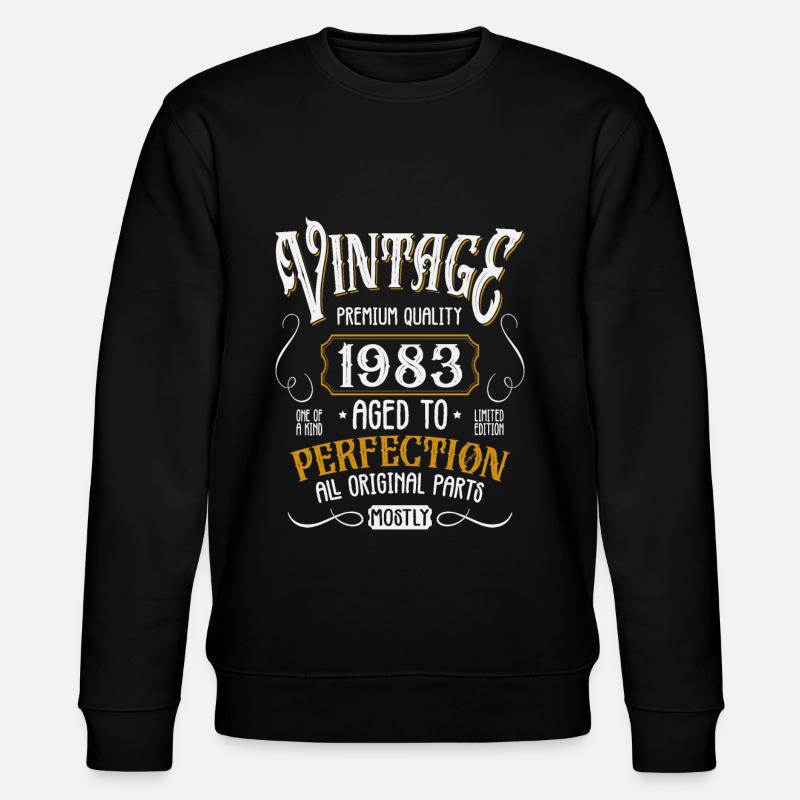 Anniversaire né en 1983 - Sweat bio CHANGER Stanley/Stella Unisexe - noir
