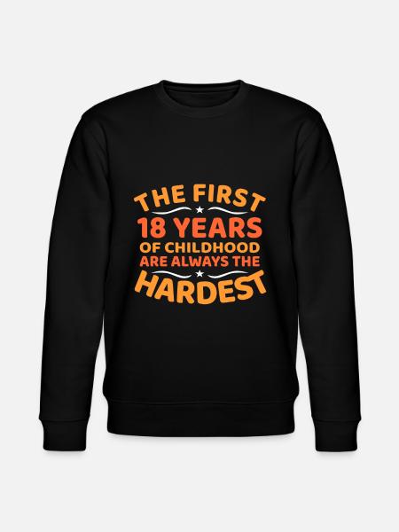 18th birthday - Stanley/Stella CHANGER Unisex Organic Sweatshirt - black