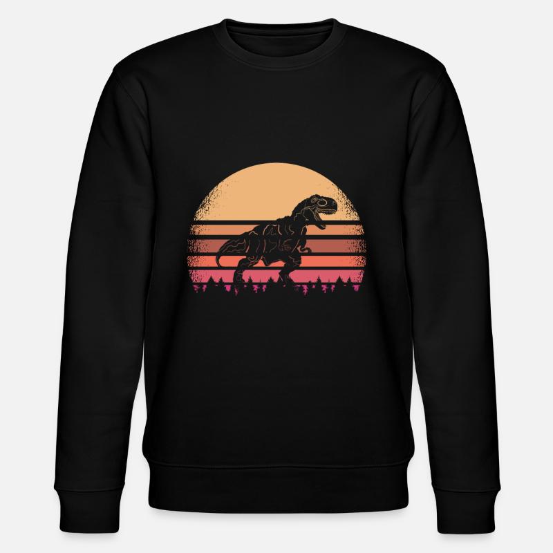 Dinosaurier T-Rex - Stanley/Stella Unisex Bio-Sweatshirt CHANGER  - Schwarz