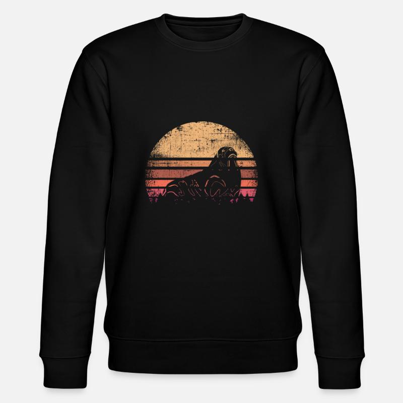 Walross retro - Stanley/Stella Unisex Bio-Sweatshirt CHANGER - Schwarz