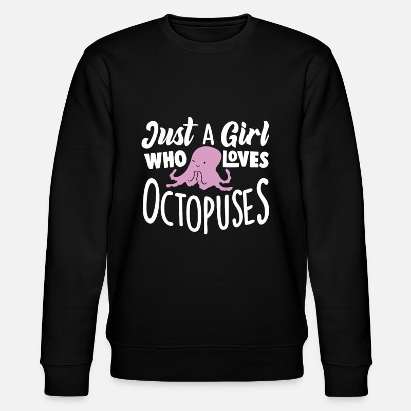 Oktopus - Stanley/Stella Unisex Bio-Sweatshirt CHANGER  - Schwarz
