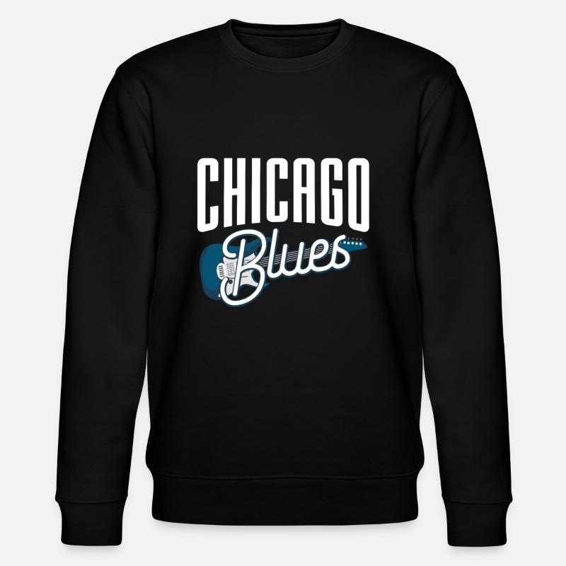 Blues Gitarre - Stanley/Stella Unisex Bio-Sweatshirt CHANGER  - Schwarz
