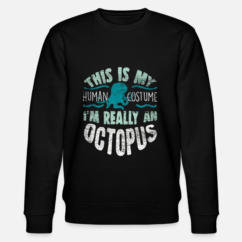 Oktopus - Stanley/Stella Unisex Bio-Sweatshirt CHANGER  - Schwarz