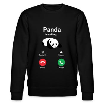 Panda - Stanley/Stella Unisex Bio-Sweatshirt CHANGER  - Schwarz - Vorne - Nik (191cm) & Marisol (170cm)