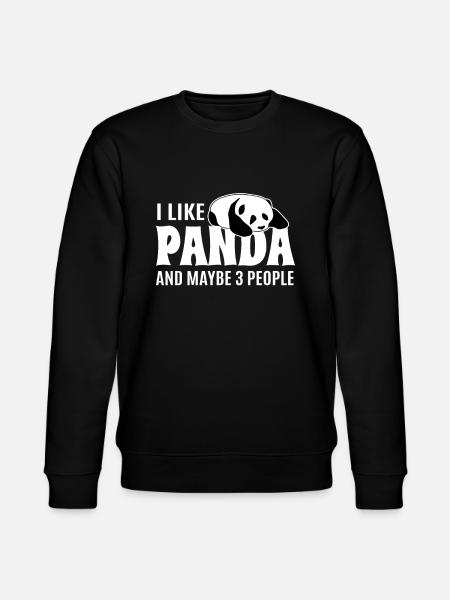 panda - Stanley/Stella CHANGER Unisex Organic Sweatshirt - black
