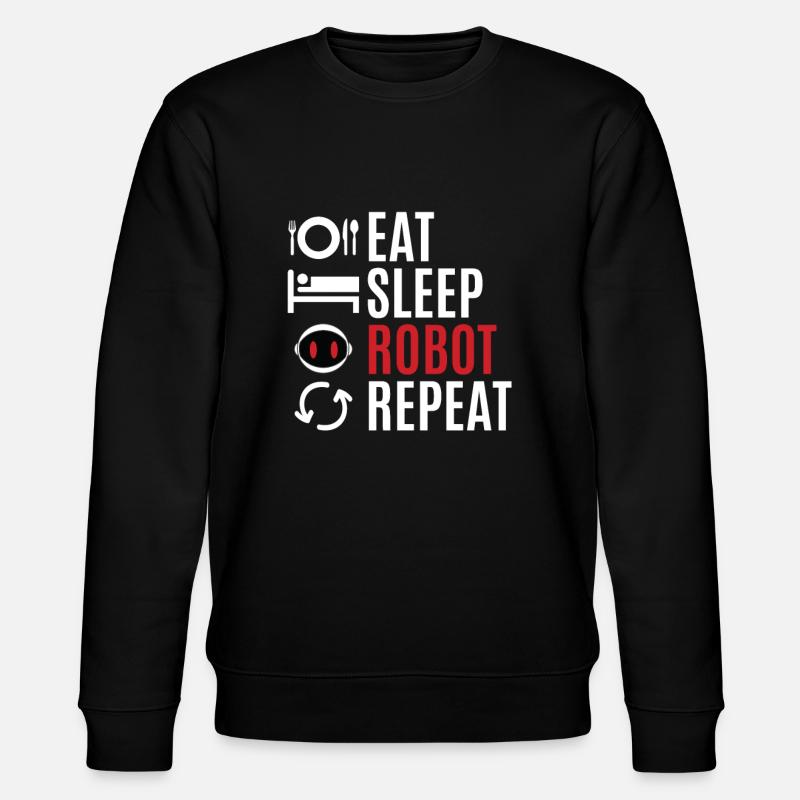 robot - Stanley/Stella CHANGER Unisex Organic Sweatshirt - black