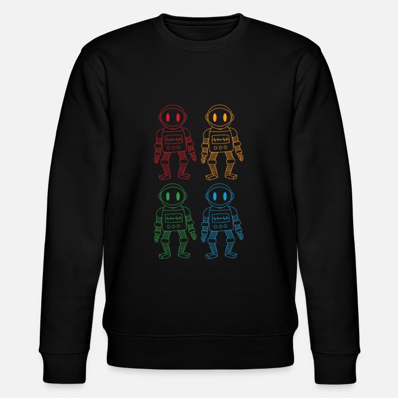 robot - Stanley/Stella CHANGER Unisex Organic Sweatshirt - black