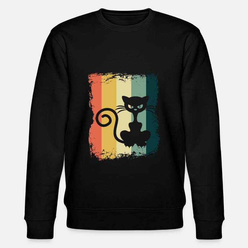 cat - Stanley/Stella CHANGER Unisex Organic Sweatshirt - black