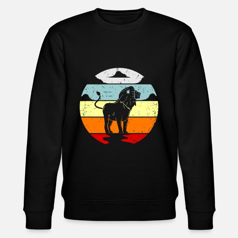 Löwe Löwin Geschenk Geschenkidee - Stanley/Stella Unisex Bio-Sweatshirt CHANGER  - Schwarz