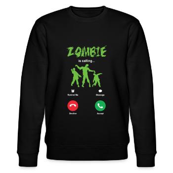 Zombie - Stanley/Stella Unisex Bio-Sweatshirt CHANGER  - Schwarz - Vorne - Nik (191cm) & Marisol (170cm)
