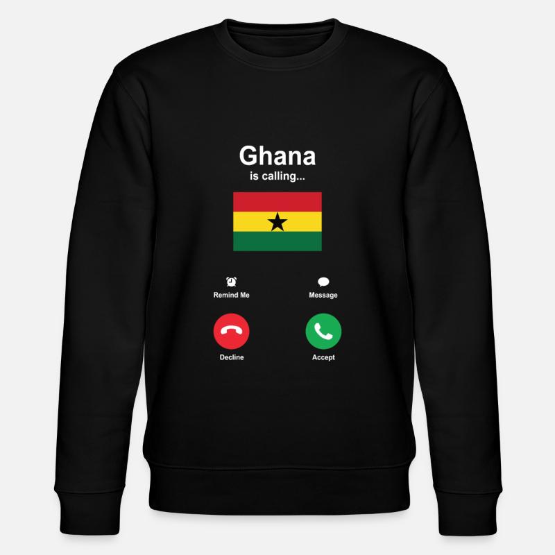 Ghana - Stanley/Stella Unisex Bio-Sweatshirt CHANGER - Schwarz