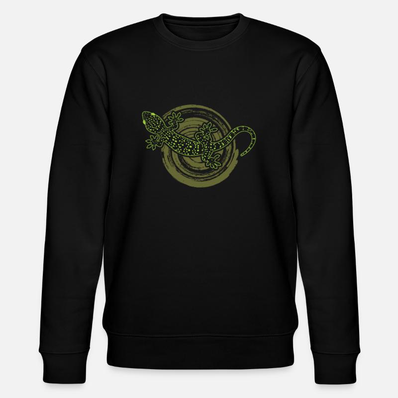 Geckos Pet Shirt Geschenkidee - Stanley/Stella Unisex Bio-Sweatshirt CHANGER  - Schwarz
