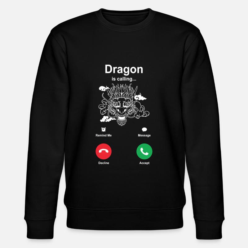 Drache - Stanley/Stella Unisex Bio-Sweatshirt CHANGER  - Schwarz