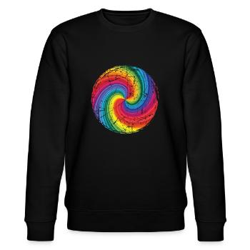 Regenbogen - Stanley/Stella Unisex Bio-Sweatshirt CHANGER  - Schwarz - Vorne - Nik (191cm) & Marisol (170cm)