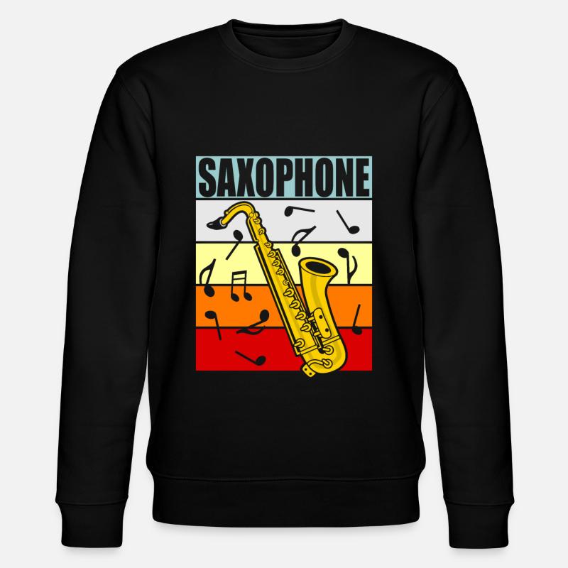 saxophone - Sweat bio CHANGER Stanley/Stella Unisexe - noir