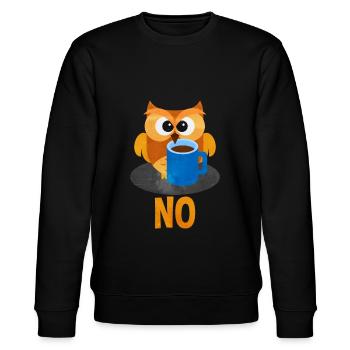 Eule - Stanley/Stella Unisex Bio-Sweatshirt CHANGER  - Schwarz - Vorne - Nik (191cm) & Marisol (170cm)