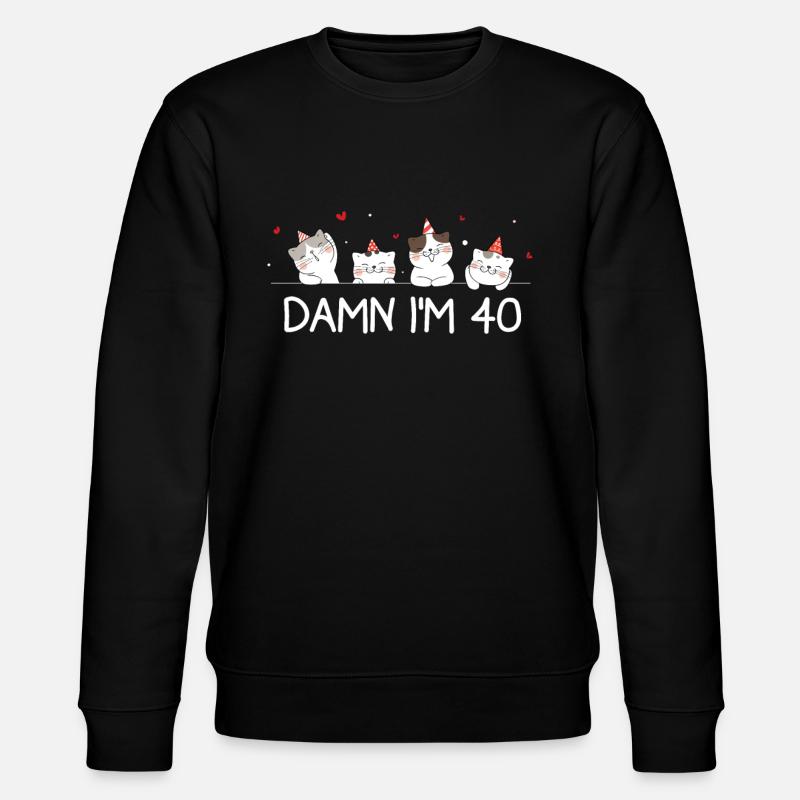 40-års fødselsdag - Stanley/Stella økologisk unisex-sweatshirt CHANGER - sort