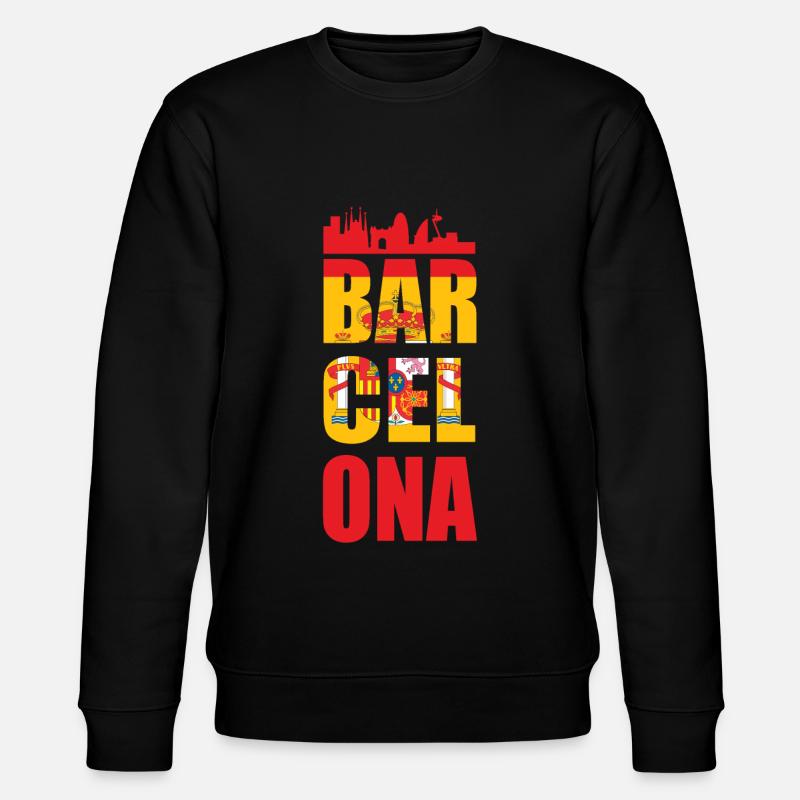 Barcelona - Stanley/Stella Unisex Bio-Sweatshirt CHANGER  - Schwarz