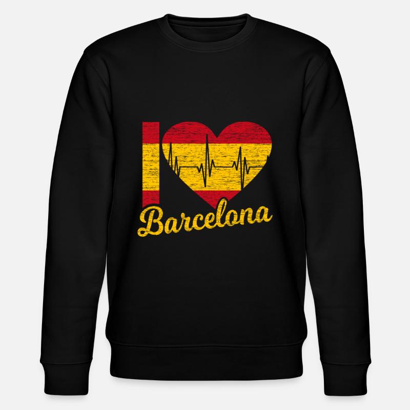Barcelona - Stanley/Stella Unisex Bio-Sweatshirt CHANGER  - Schwarz
