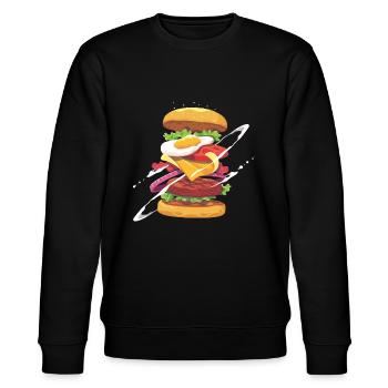 Burger - Stanley/Stella Unisex Bio-Sweatshirt CHANGER  - Schwarz - Vorne - Nik (191cm) & Marisol (170cm)