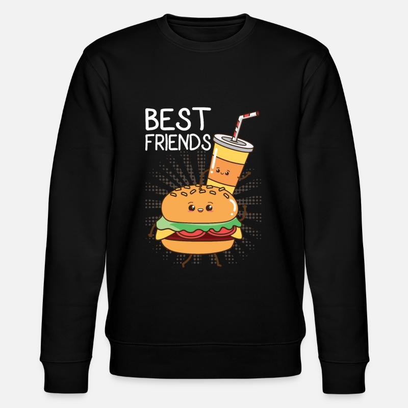 Burger hamburger - Stanley/Stella CHANGER Unisex Organic Sweatshirt - black