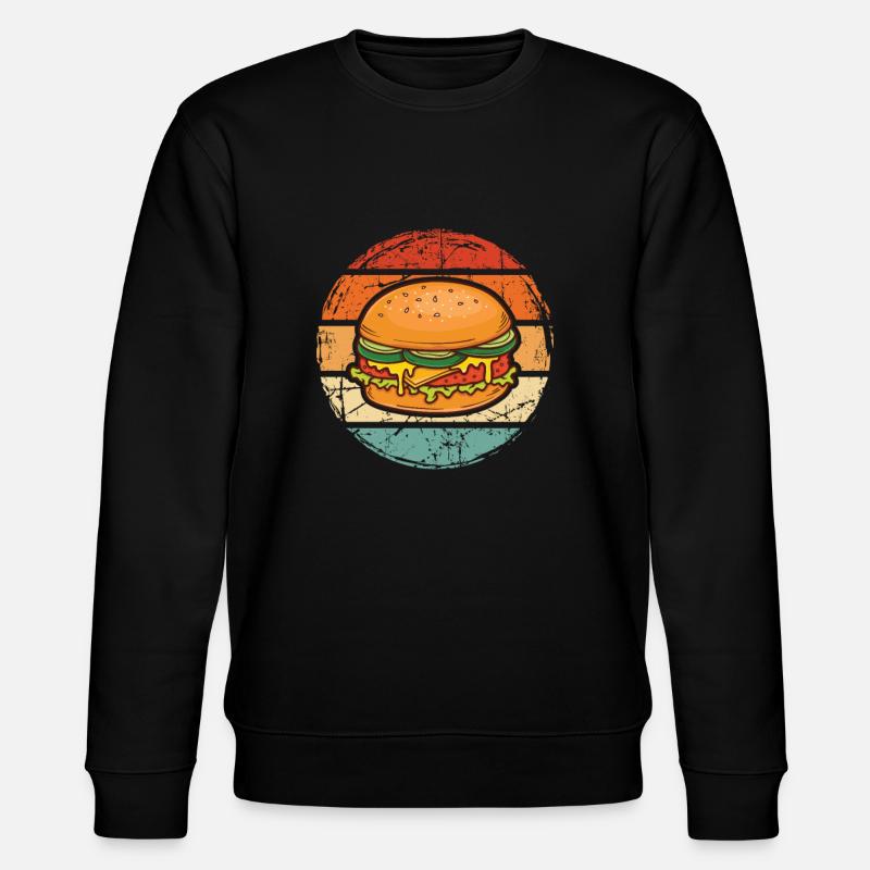Burger Hamburger - Stanley/Stella Unisex Bio-Sweatshirt CHANGER  - Schwarz