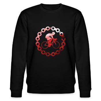 bicycle - Stanley/Stella CHANGER Unisex Organic Sweatshirt - black - Front - Nik (191cm) & Marisol (170cm)