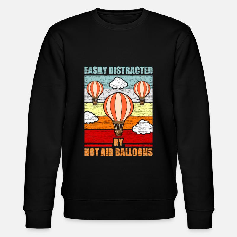 Heißluftballon - Stanley/Stella Unisex Bio-Sweatshirt CHANGER - Schwarz