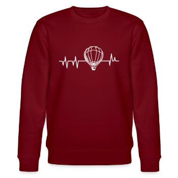 Balloon - Stanley/Stella CHANGER Unisex Organic Sweatshirt - burgundy - Front - Nik (191cm) & Marisol (170cm)
