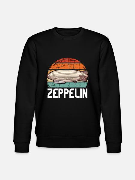 Rigid Zeppelin Aircraft Gift Idea - Stanley/Stella CHANGER Unisex Organic Sweatshirt - black