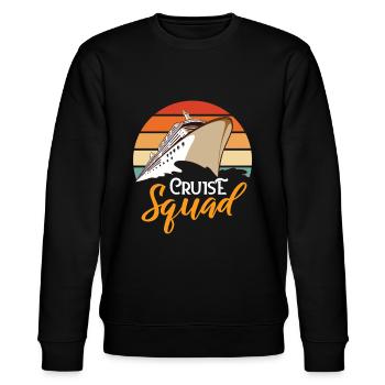 Kreuzfahrtschiff - Stanley/Stella Unisex Bio-Sweatshirt CHANGER  - Schwarz - Vorne - Nik (191cm) & Marisol (170cm)