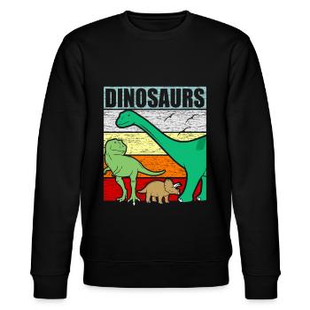 dinosaure - Sweat bio CHANGER Stanley/Stella Unisexe - noir - Devant - Nik (191cm) & Marisol (170cm)