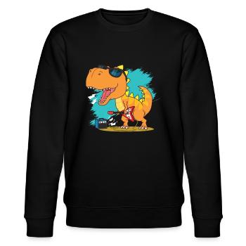 dinosaure - Sweat bio CHANGER Stanley/Stella Unisexe - noir - Devant - Nik (191cm) & Marisol (170cm)