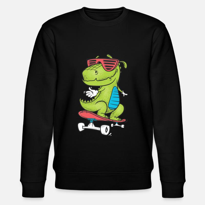 Dinosaurier - Stanley/Stella Unisex Bio-Sweatshirt CHANGER  - Schwarz