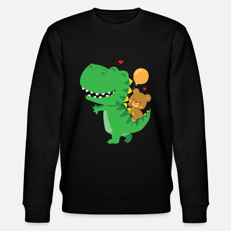 Dinosaur gift idea dino lover - Stanley/Stella CHANGER Unisex Organic Sweatshirt - black