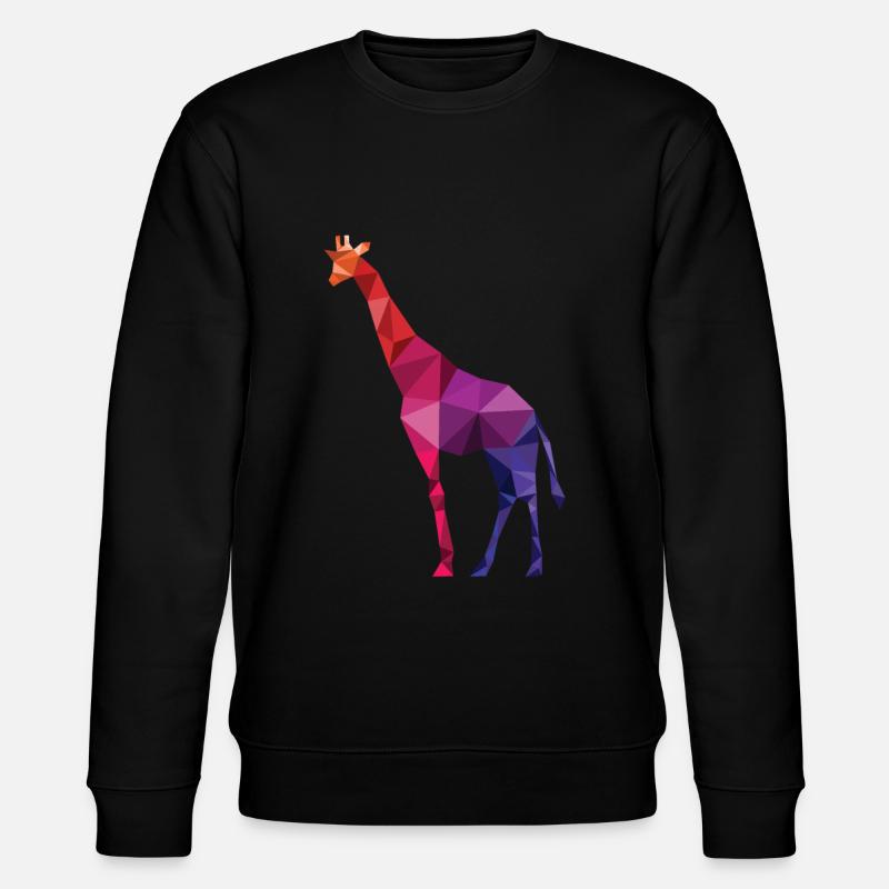 Giraffe - Stanley/Stella Unisex Bio-Sweatshirt CHANGER  - Schwarz