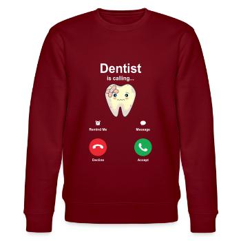 dentiste - Sweat bio CHANGER Stanley/Stella Unisexe - bordeaux - Devant - Nik (191cm) & Marisol (170cm)