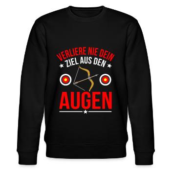 Bogenschießen - Stanley/Stella Unisex Bio-Sweatshirt CHANGER  - Schwarz - Vorne - Nik (191cm) & Marisol (170cm)