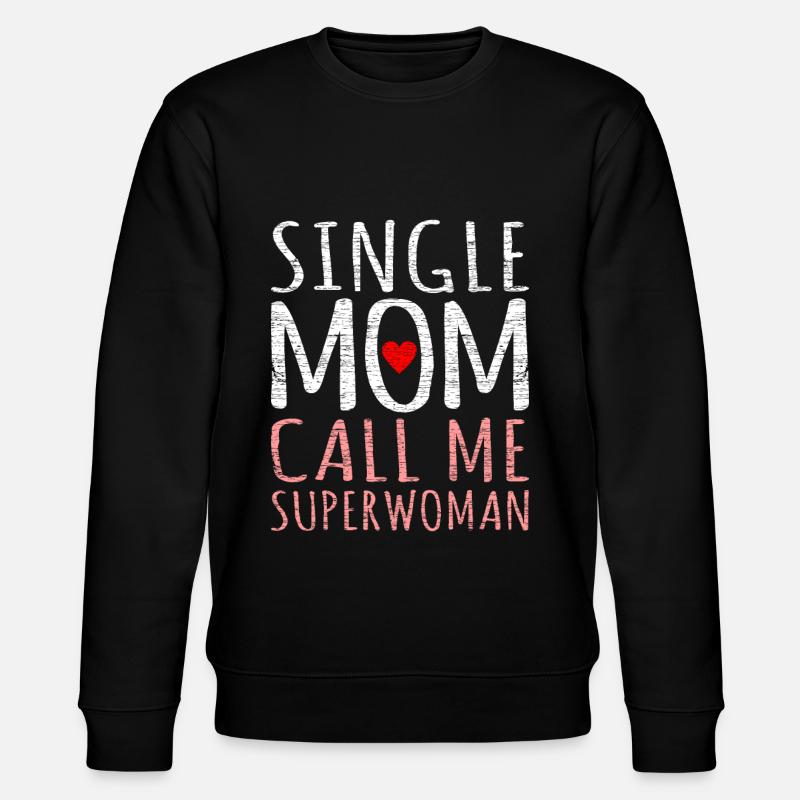 Alleinerziehende Mutter - Stanley/Stella Unisex Bio-Sweatshirt CHANGER  - Schwarz