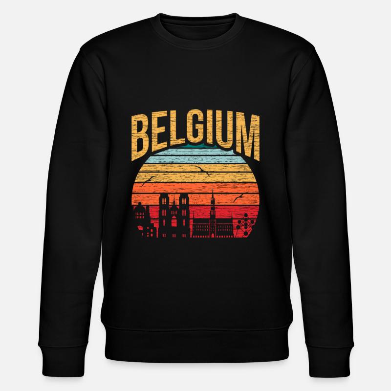 Belgium Europe Gift Idea - Stanley/Stella CHANGER Unisex Organic Sweatshirt - black