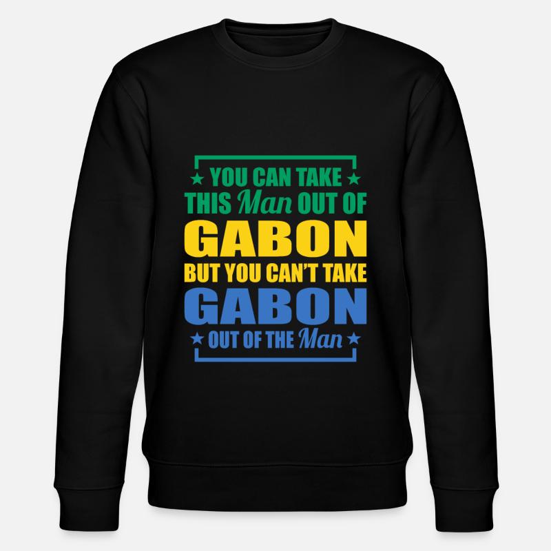 Gabun Afrika Geschenkidee - Stanley/Stella Unisex Bio-Sweatshirt CHANGER  - Schwarz