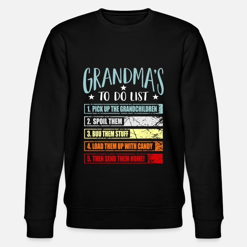 Oma Omi Geschenk Großmutter Geschenkidee - Stanley/Stella Unisex Bio-Sweatshirt CHANGER  - Schwarz